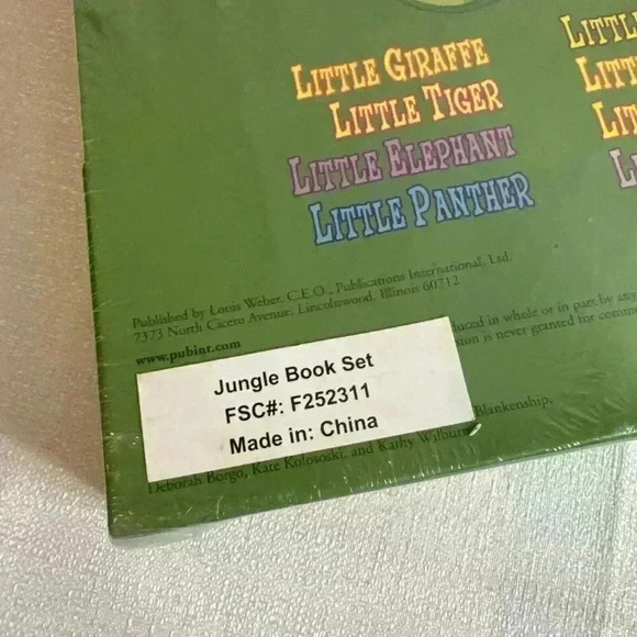 Leap frog Jungle Books Children's 8 Board Books In Factory Shrink Wrap - Picture 5 of 5